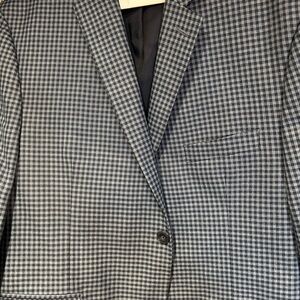 Michael Kors Men's Plaid Blazer - blue
